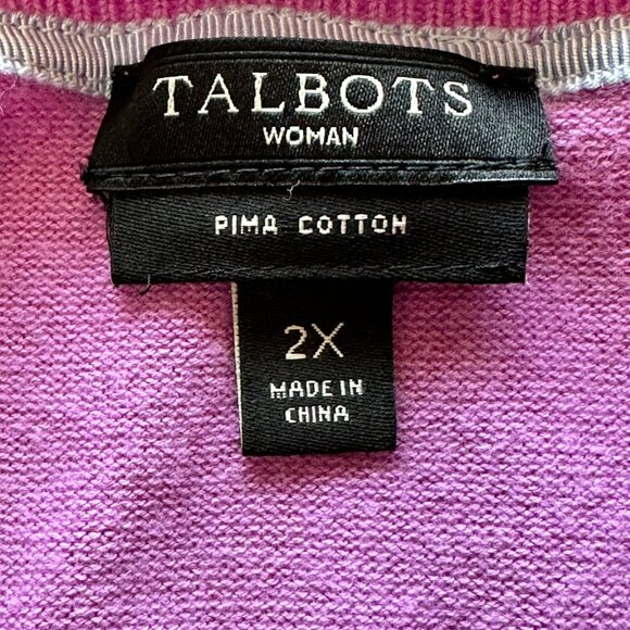 Talbots Cardigan Sweater Lilac Color Cardigan Size 2X (ARL510) - Picture 3 of 3